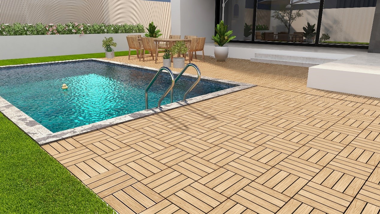 summer composite decking pool design ideas