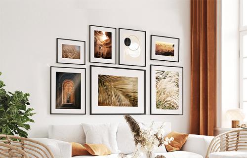 custom picture frames to create the perfect gallery wall