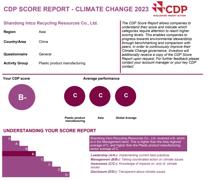 CDP Score Report