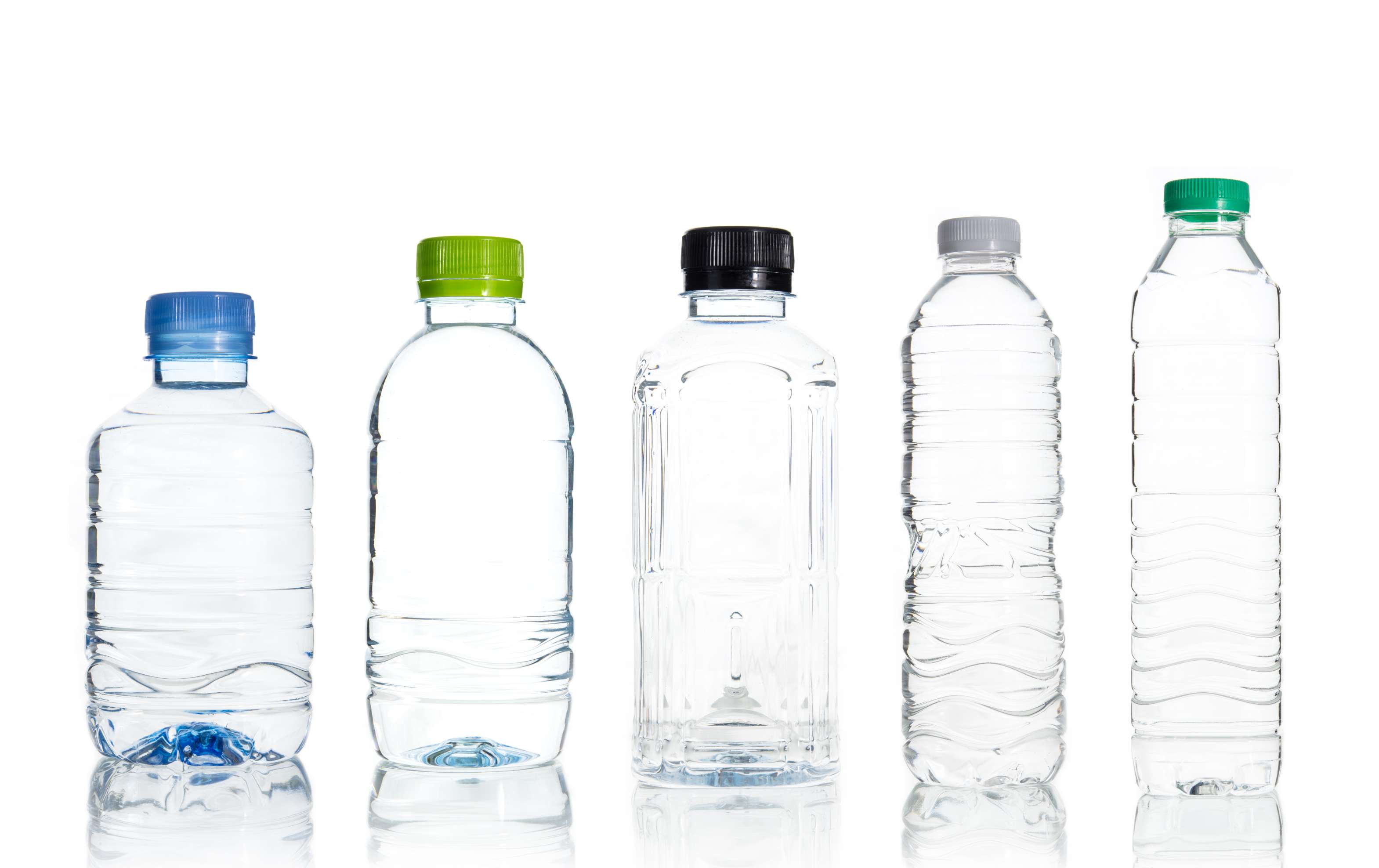 bottles form recycled PET pellets